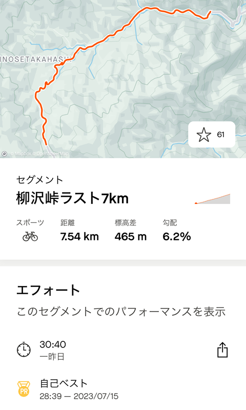 柳沢峠4回目のチャレンジの結果