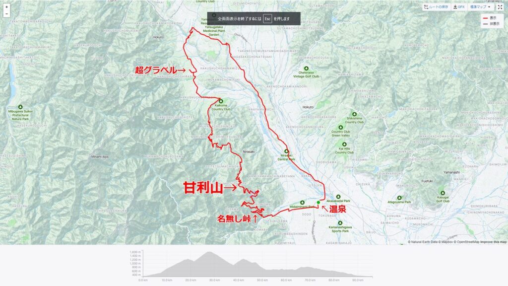 甘利山を目指すルート