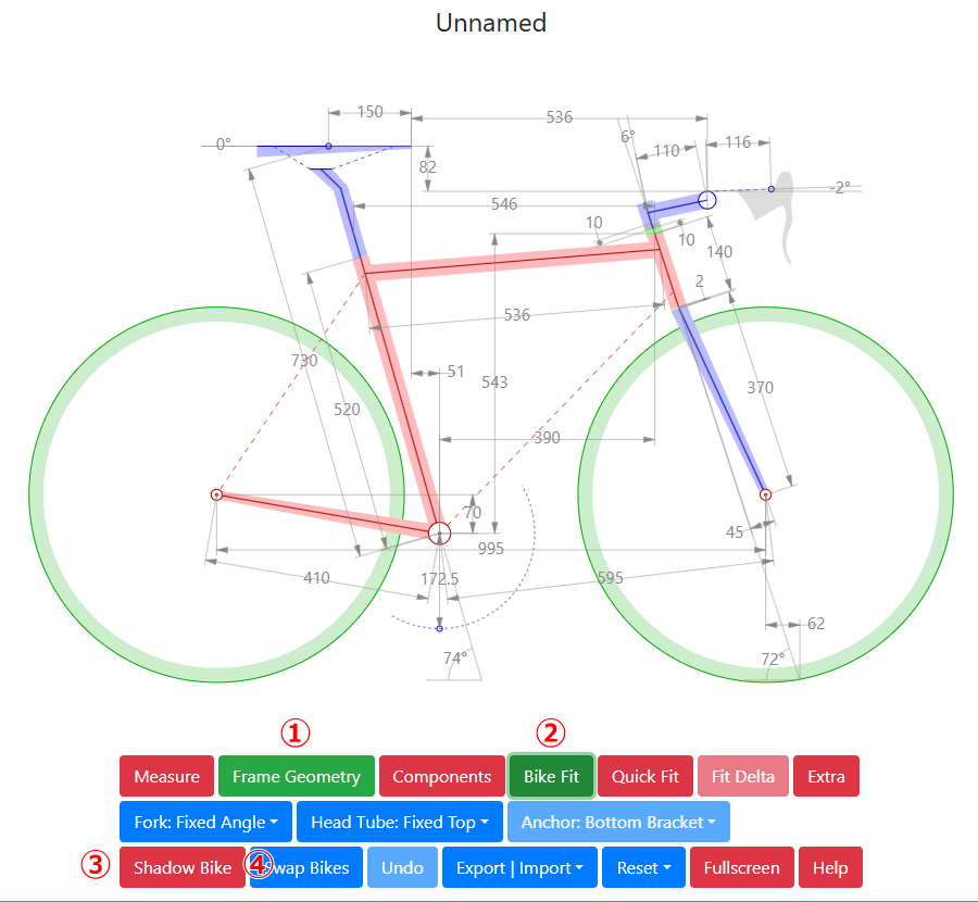 Bike Geometry Calculatorを使ってみよう！